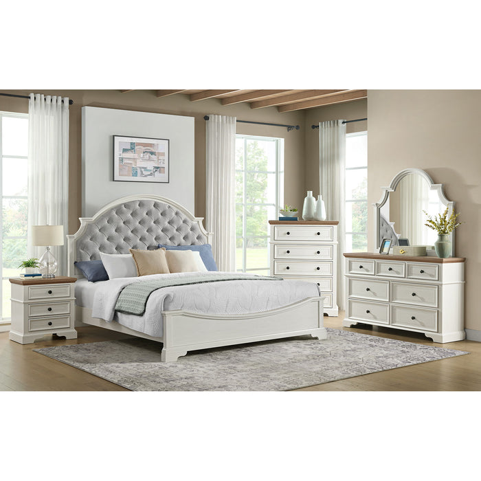 Eastwood - Youth Dresser And Mirror Set - Brown And White