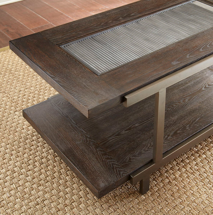 Terrell - Cocktail Table With Caster - Brown