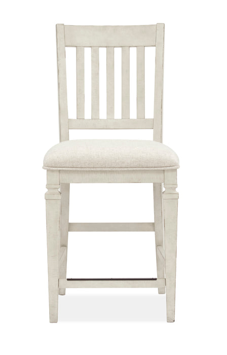 Newport - Counter Dining Chair With Upholstered Seat (Set of 2) - Alabaster