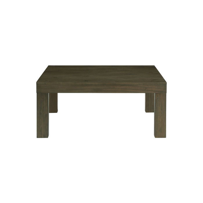 Grady - Square Coffee Table With Caster - Dark Walnut