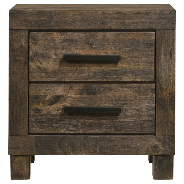 Woodmont - 2-Drawer Nightstand - Rustic Golden Brown