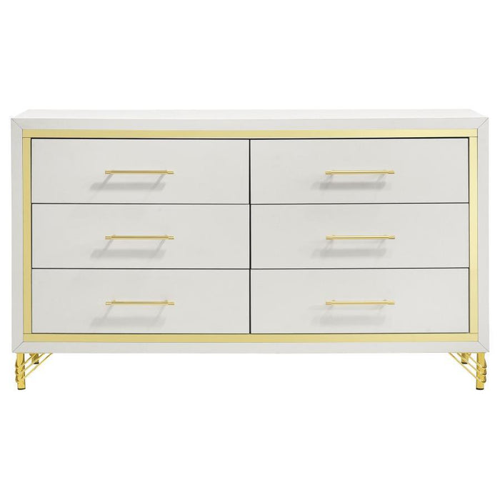 Lucia - 6-Drawer Dresser - White