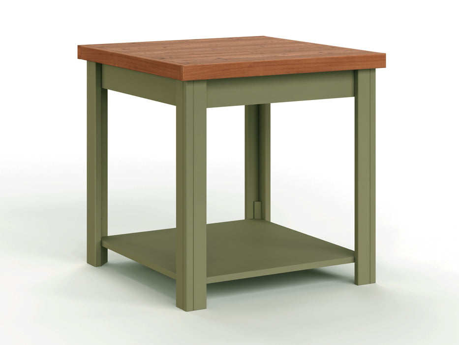 Vineyard - Side Table - Sage Green / Fruitwood