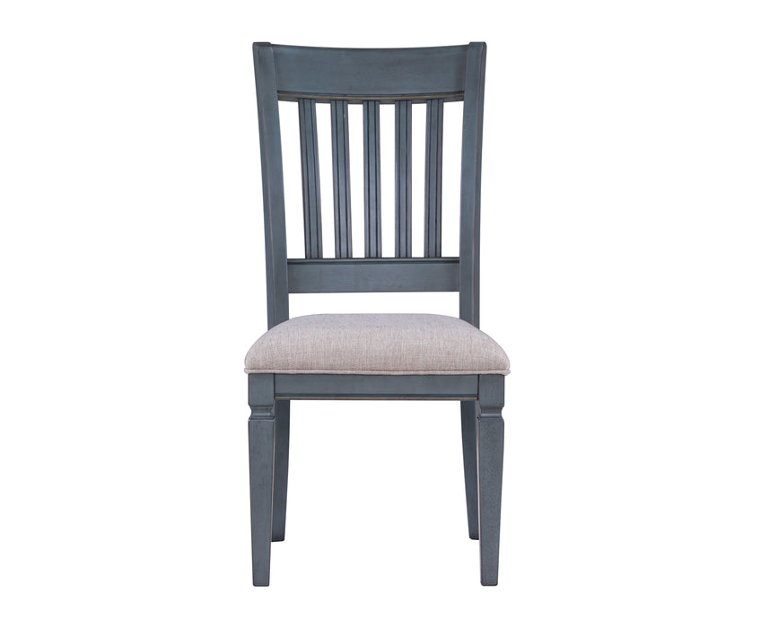 Americana - Slat Back Dining Side Chair (Set of 2) - Corduroy Blue