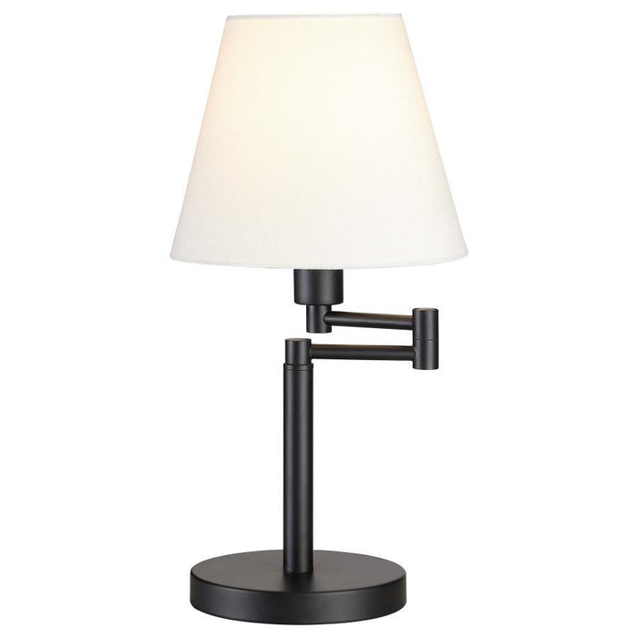 Colombe - Empire Shade Swing Arm Table Lamp - Black