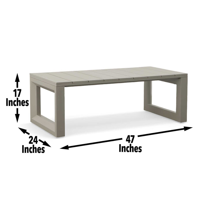 Dalilah - Patio Cocktail Table - Gray