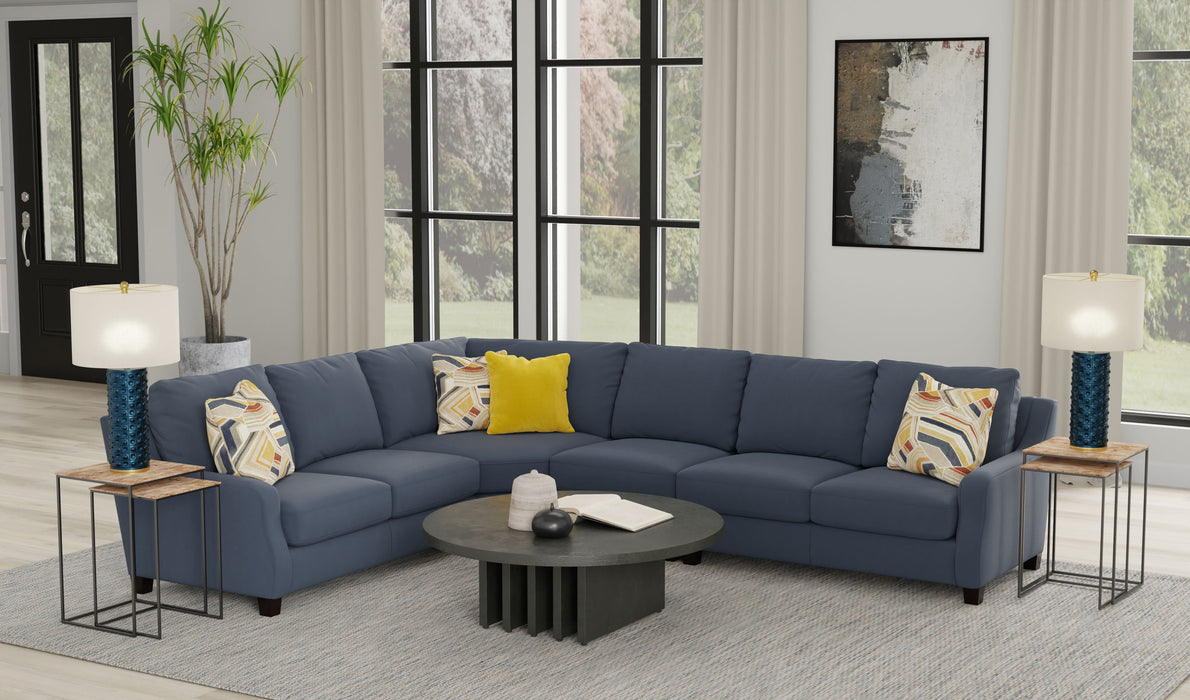 Foley - Sectional With Comfort Coil Seating And 4 Included Accent Pillows