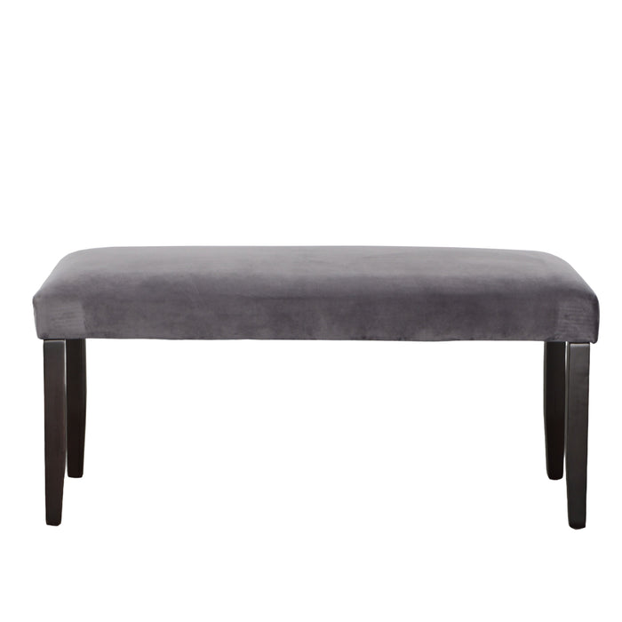 Napoli - Velvet Dining Bench - Gray