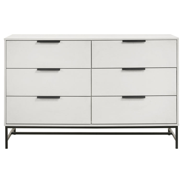 Sonora - 6-Drawer Bedroom Dresser - White