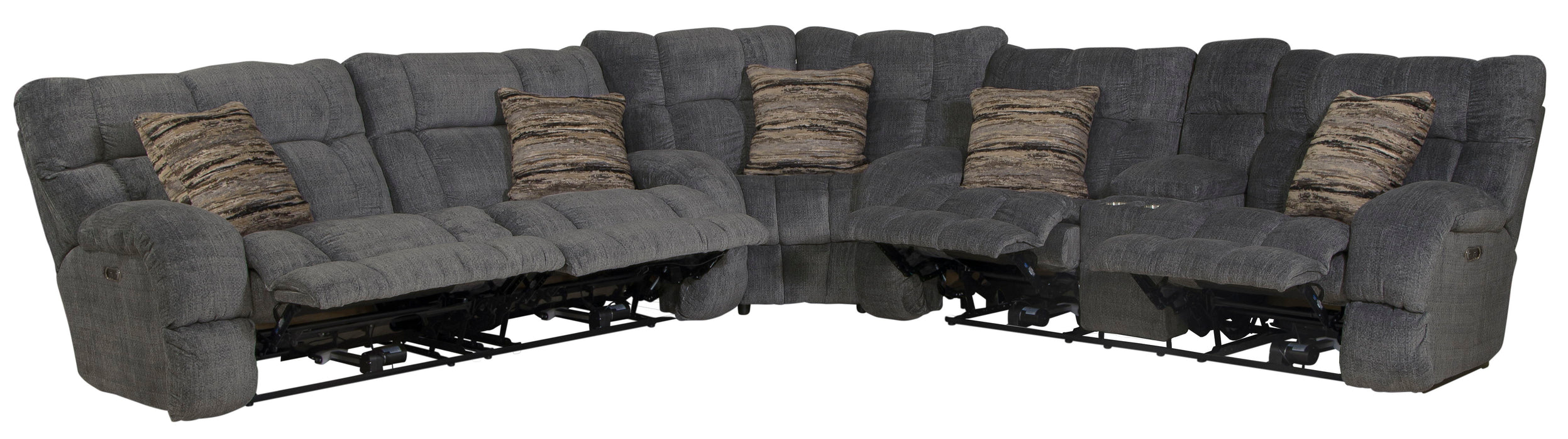 Ashland - Reclining Sectional With 4 Lay Flat Reclining Seats