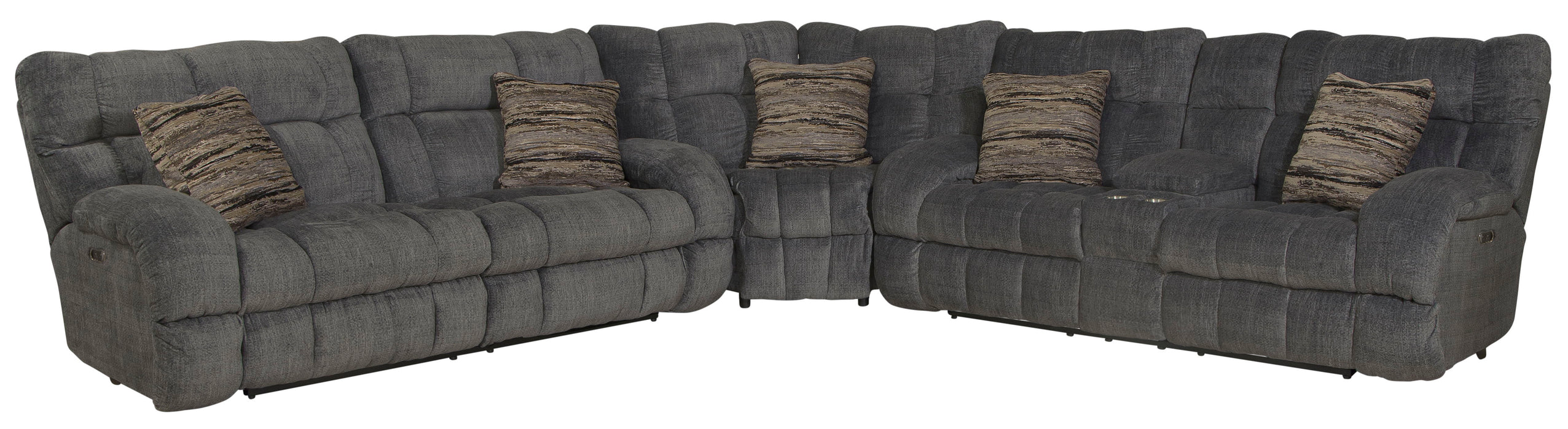 Ashland - Reclining Sectional With 4 Lay Flat Reclining Seats