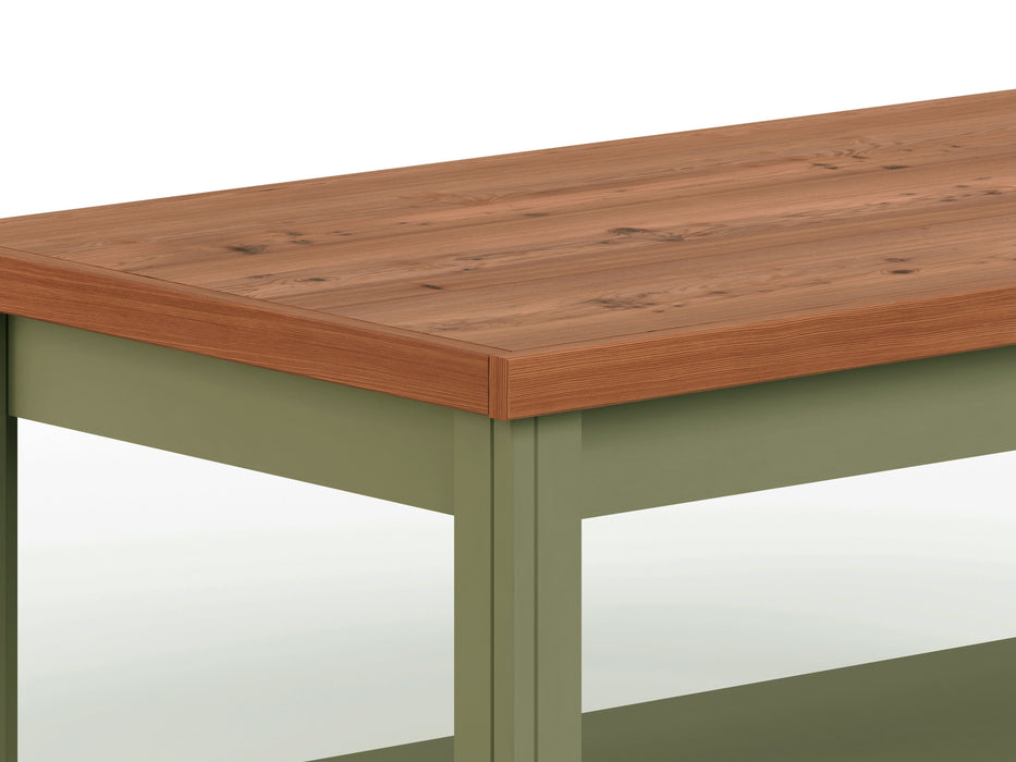 Vineyard - Coffee Table - Sage Green / Fruitwood