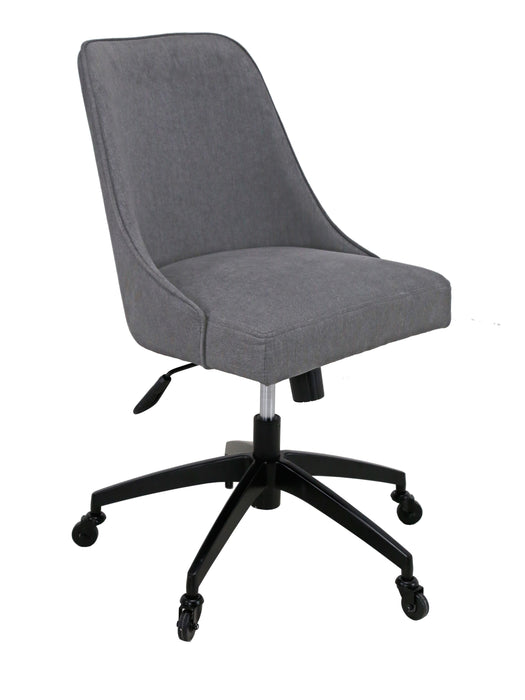 Kinsley - Swivel Upholstered Desk Chair - Dark Gray