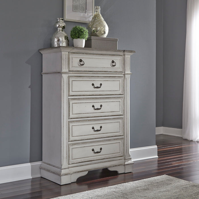 Abbey Park - 5 Drawer Chest - White