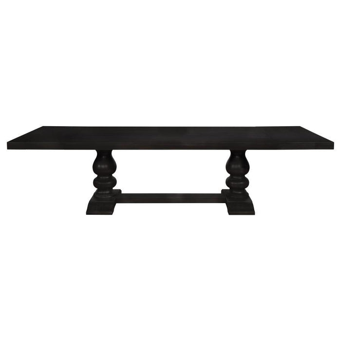 Phelps - Extension Leaf Dining Table Distressed Noir - Distressed Nior