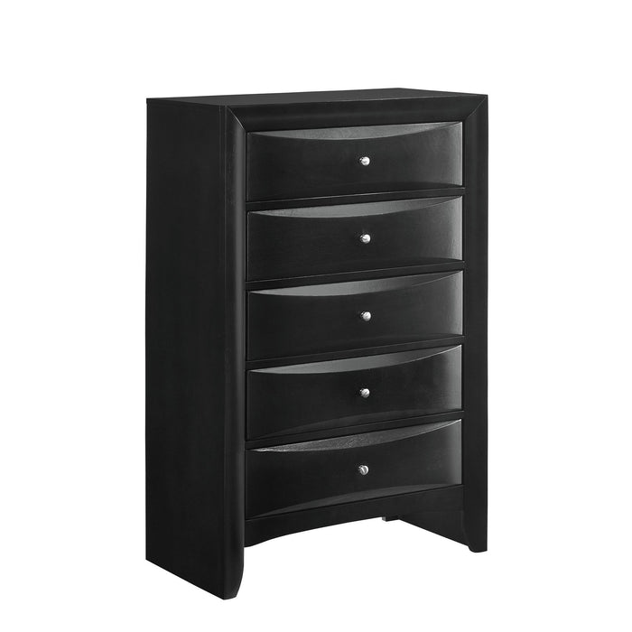 Emily - 5 Drawer Chest - Black