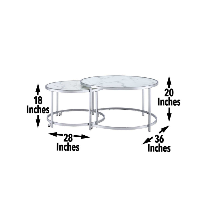 Rayne - Nesting Cocktail Tables - White