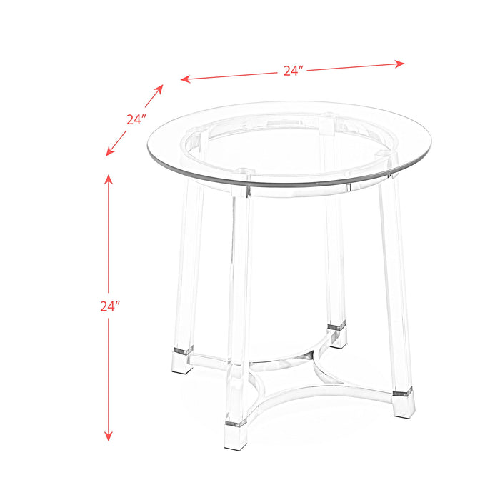 Lucinda - End Table - Chrome - 24.5"