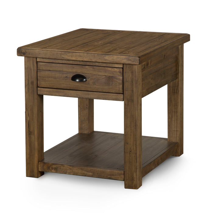 Stratton - Rectangular End Table - Warm Nutmeg