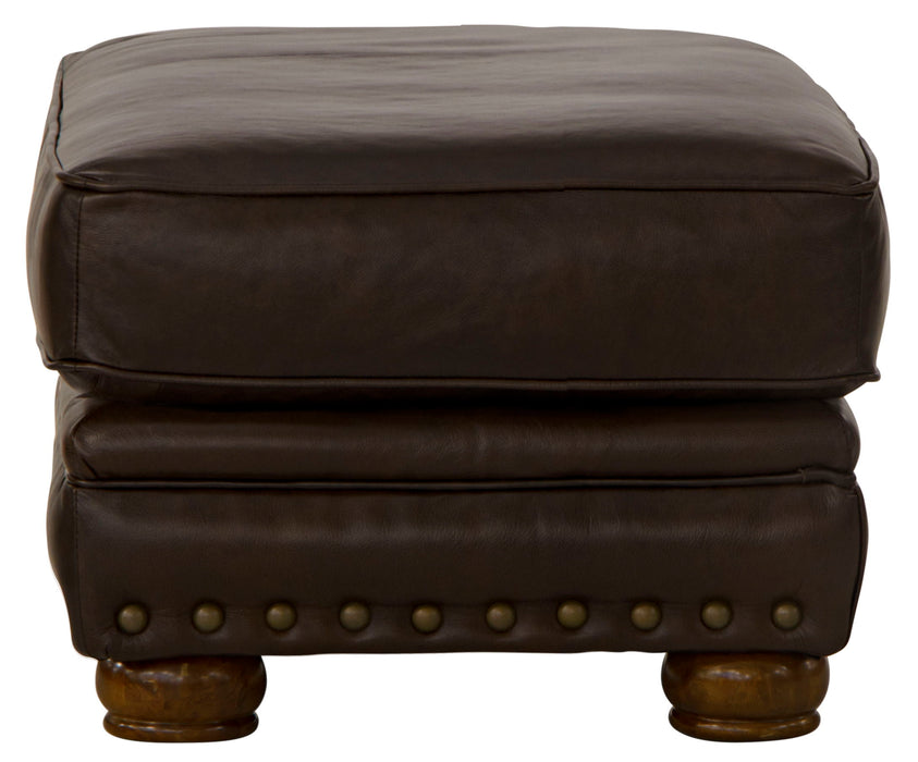 Roberto - Ottoman - Cocoa - Leather