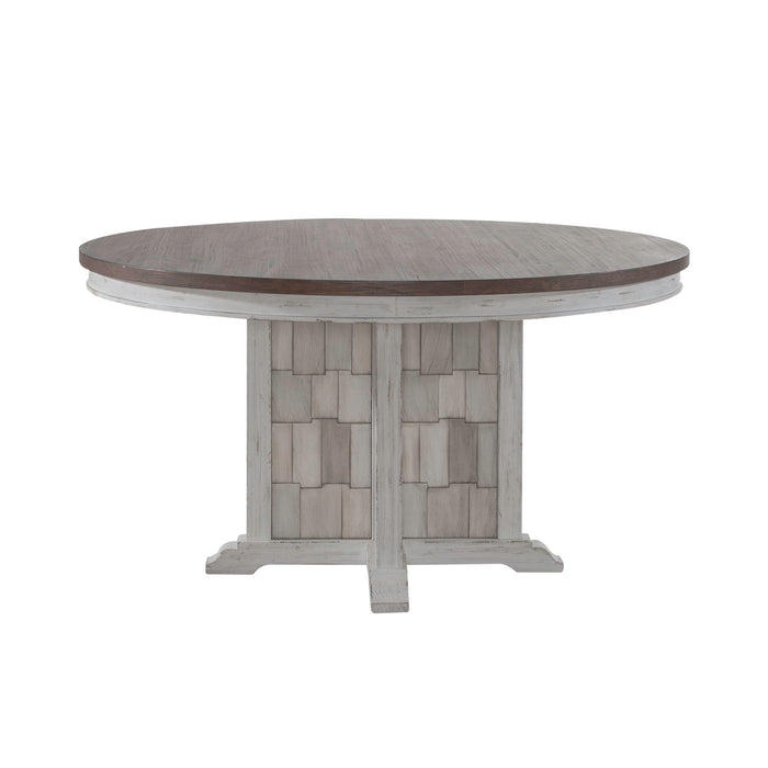 River Place - Pedestal Table Set - White