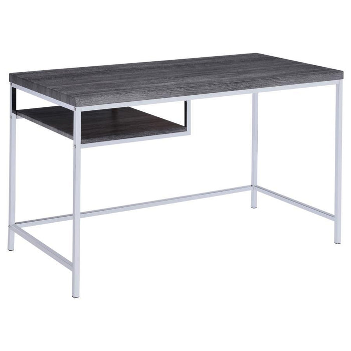 Kravitz - 1-Shelf Writing Desk - Weathered Gray