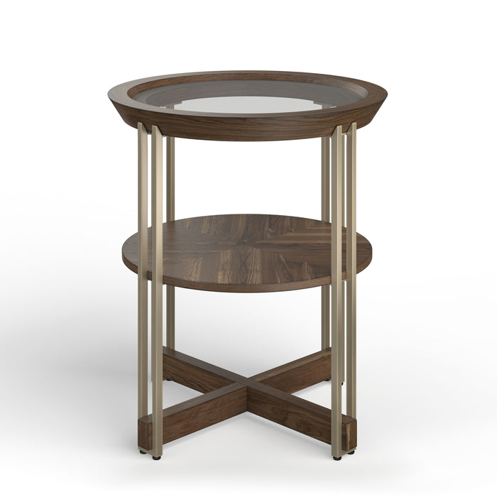 Elora - Round End Table - Walnut