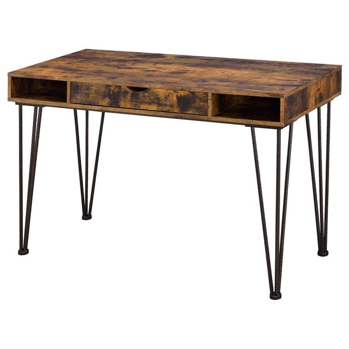 Olvera - 1-Drawer Writing Desk - Rustic Nutmeg