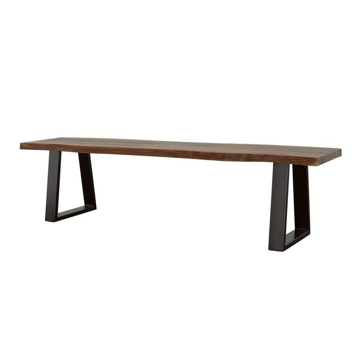 Ditman - Live Edge Wood Dining Bench - Gray Sheesham