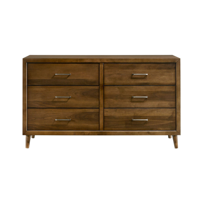 Malibu - 6-Drawer Dresser - Walnut