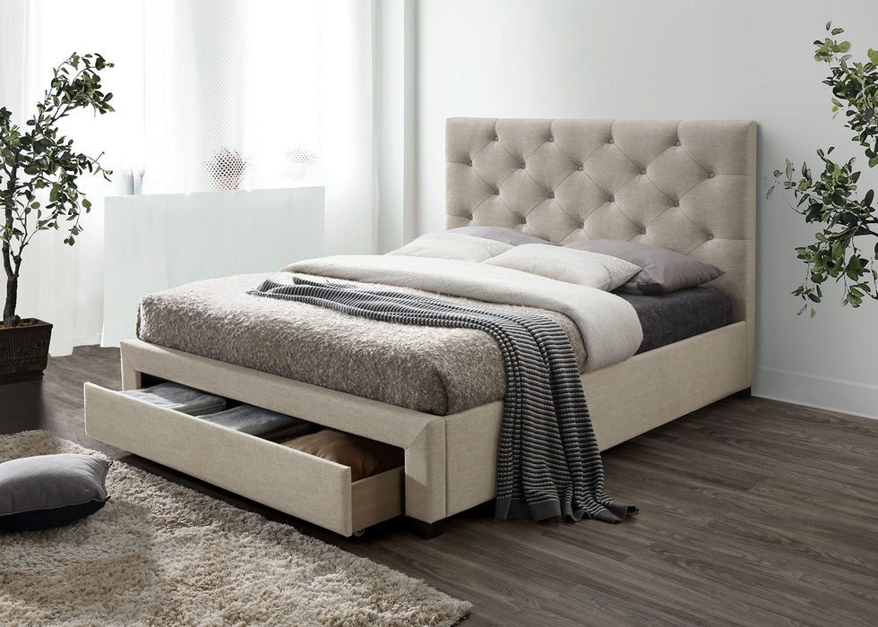 Sybella - Queen Bed - Beige