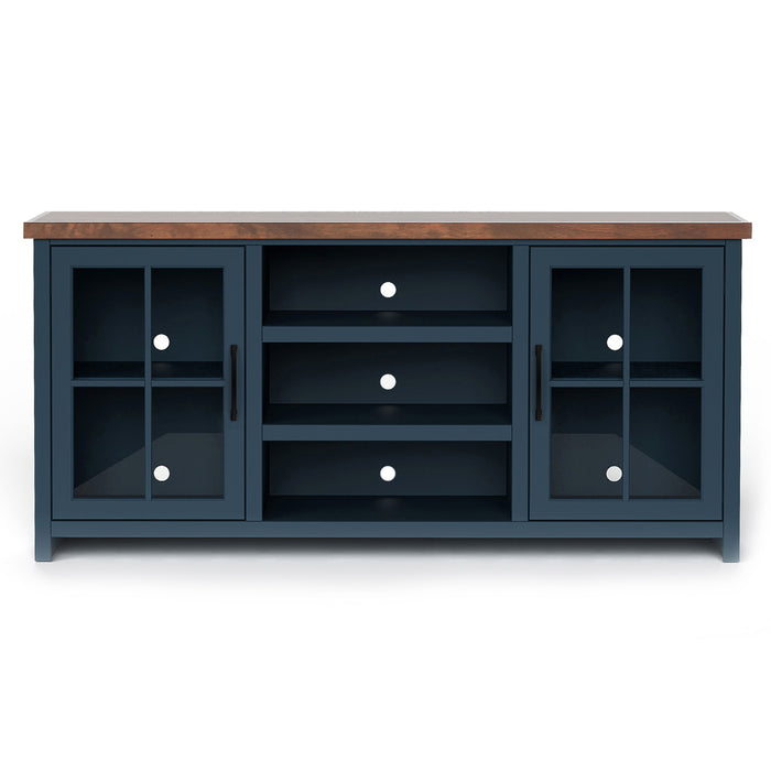 Nantucket - 67" TV Stand - Blue Denim / Whiskey