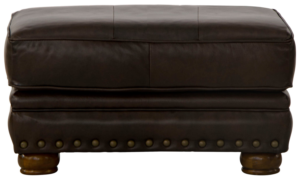 Roberto - Ottoman - Cocoa - Leather