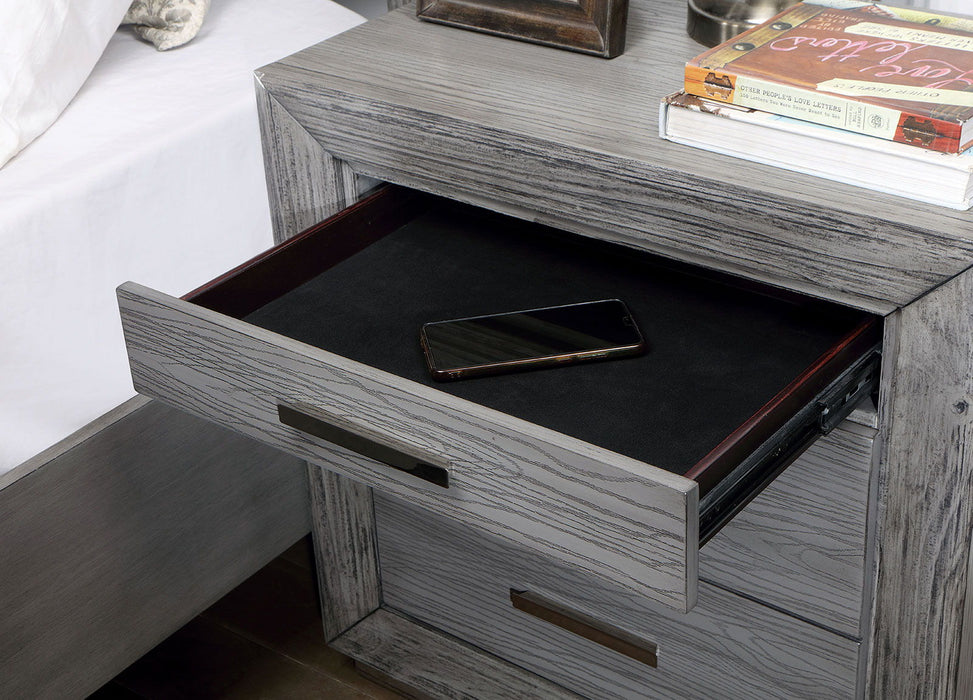 Raiden - Nightstand With USB - Gray