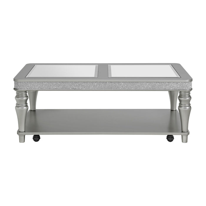 Avril - Coffee Table With Casters - Silver