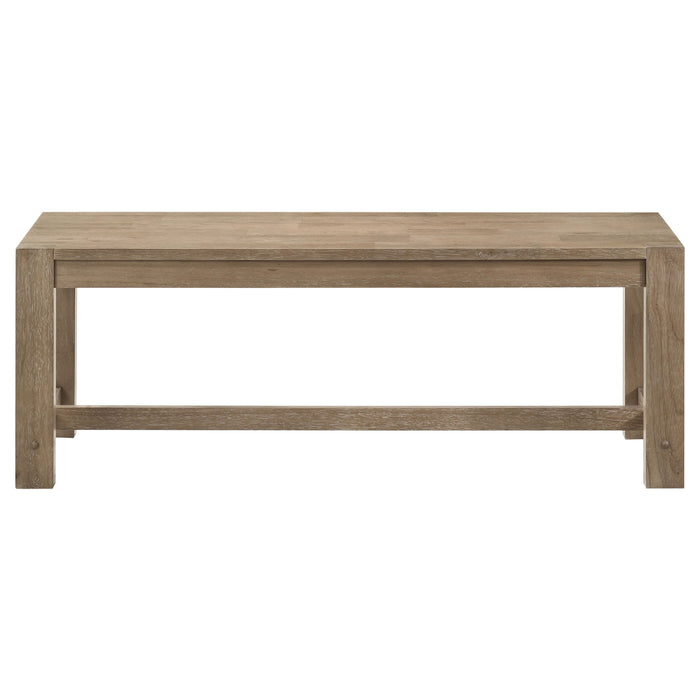 Scottsdale - Wood Trestle Base Dining Bench - Washed Brown