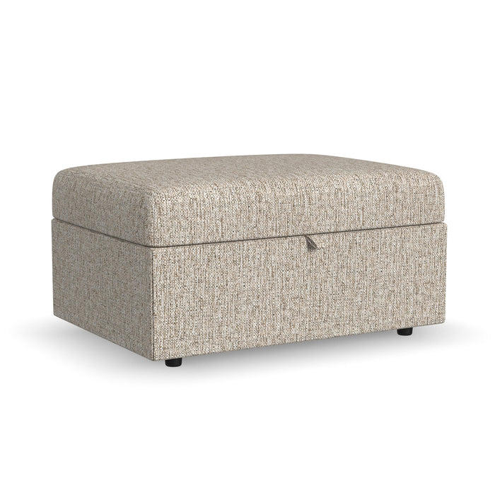 Sky - Storage Ottoman - Pearl Silver