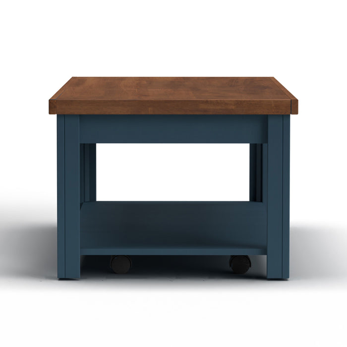 Nantucket - Coffee Table - Blue Denim / Whiskey