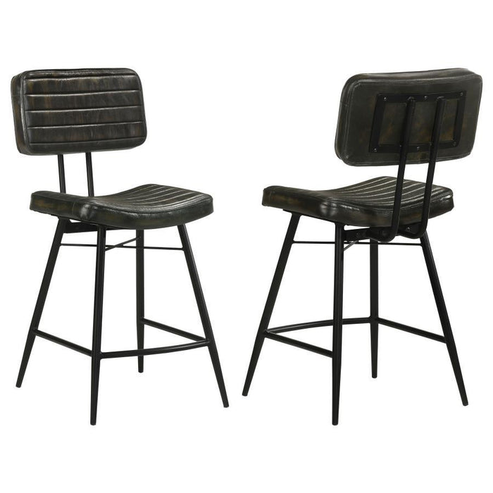 Partridge - Leather Counter Chair (Set of 2)