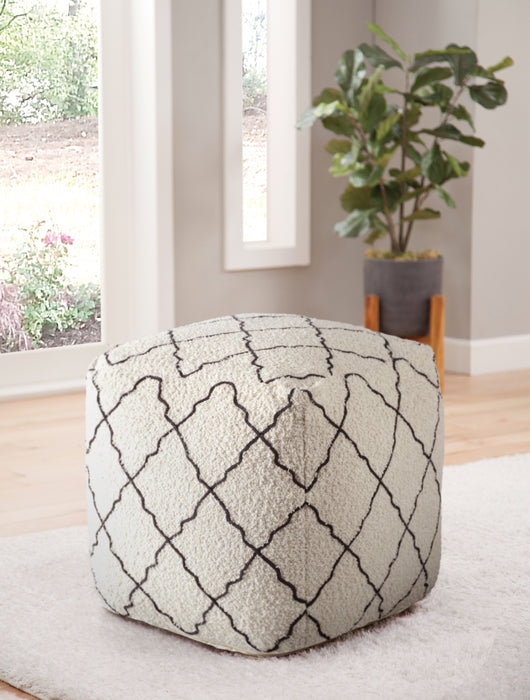 Lattice - Square Pouf - Beige