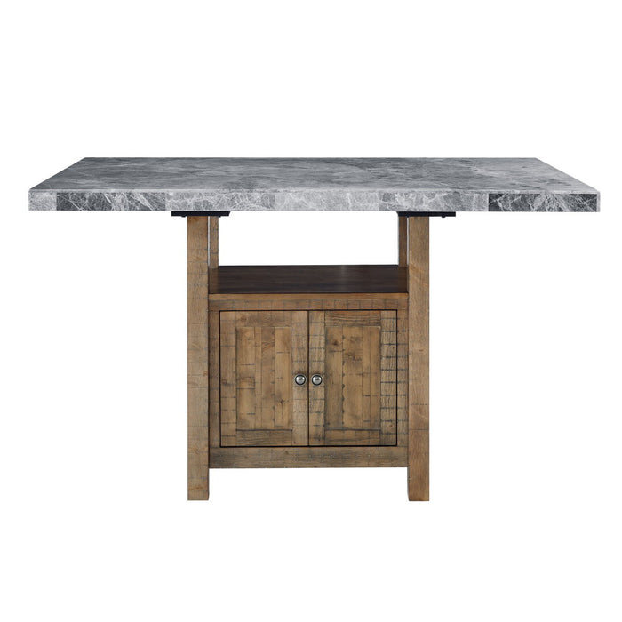 Grayson - Counter Dining Set - Distressed Wood Base