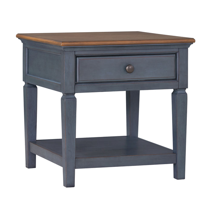 Americana - End Table - Corduroy Blue