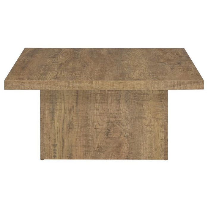 Devar - Square Engineered Wood Coffee Table - Mango Brown