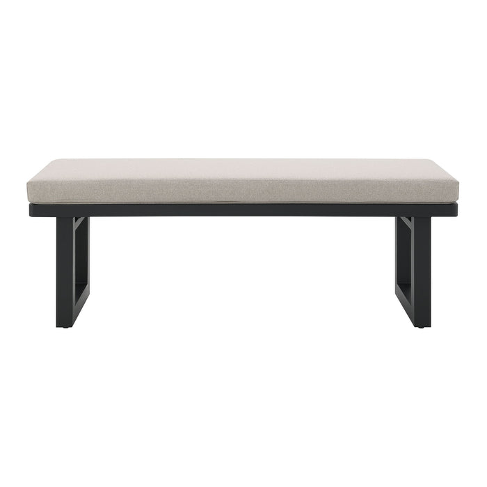 Costa - Dining Bench - Black And Soluction Beige