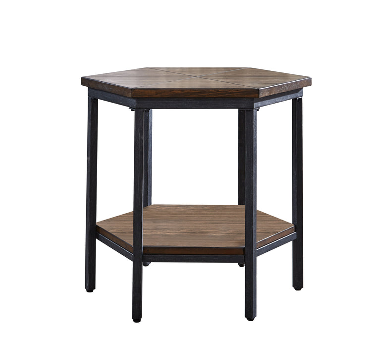 Ultimo - Hexagon End Table - Brown