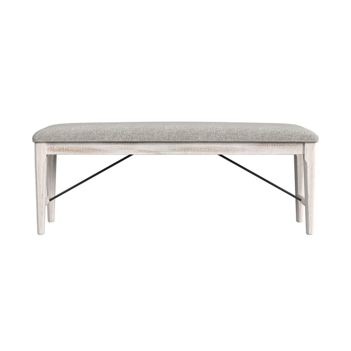 Rogen Rustic - Dining Bench - Rustic White / Gray