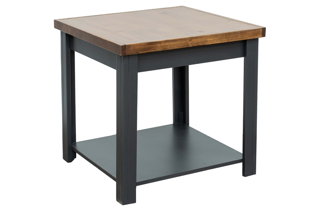 Essex - Side Table - Black / Whiskey