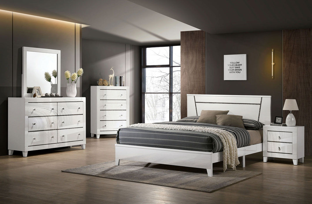 Magdeburg - California King Bed - White