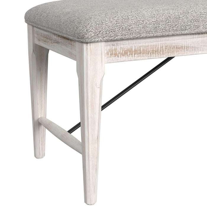 Rogen Rustic - Dining Bench - Rustic White / Gray