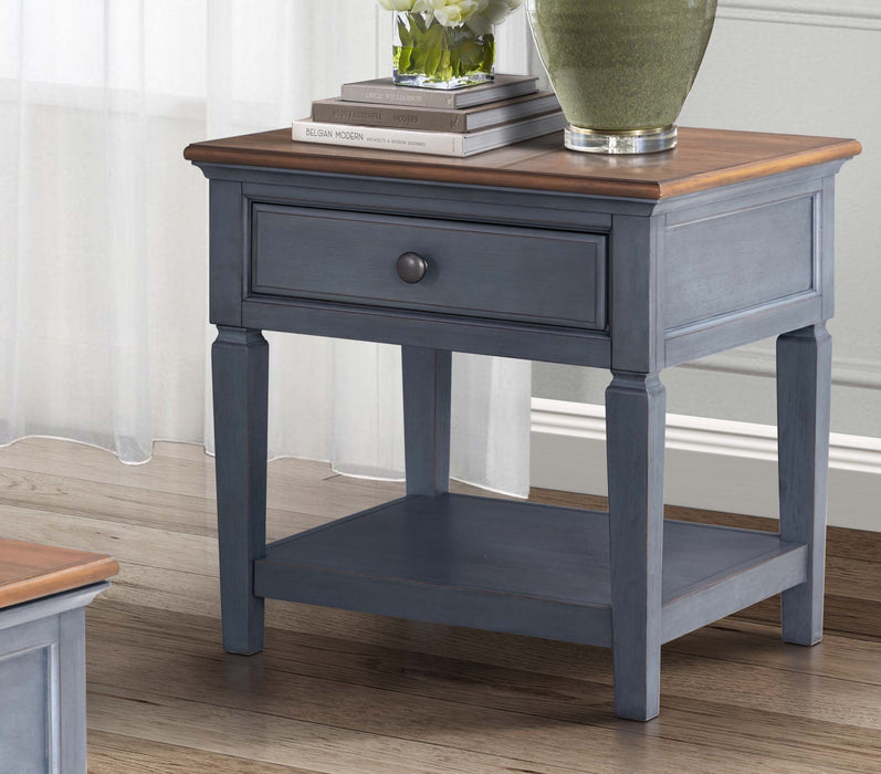 Americana - End Table - Corduroy Blue